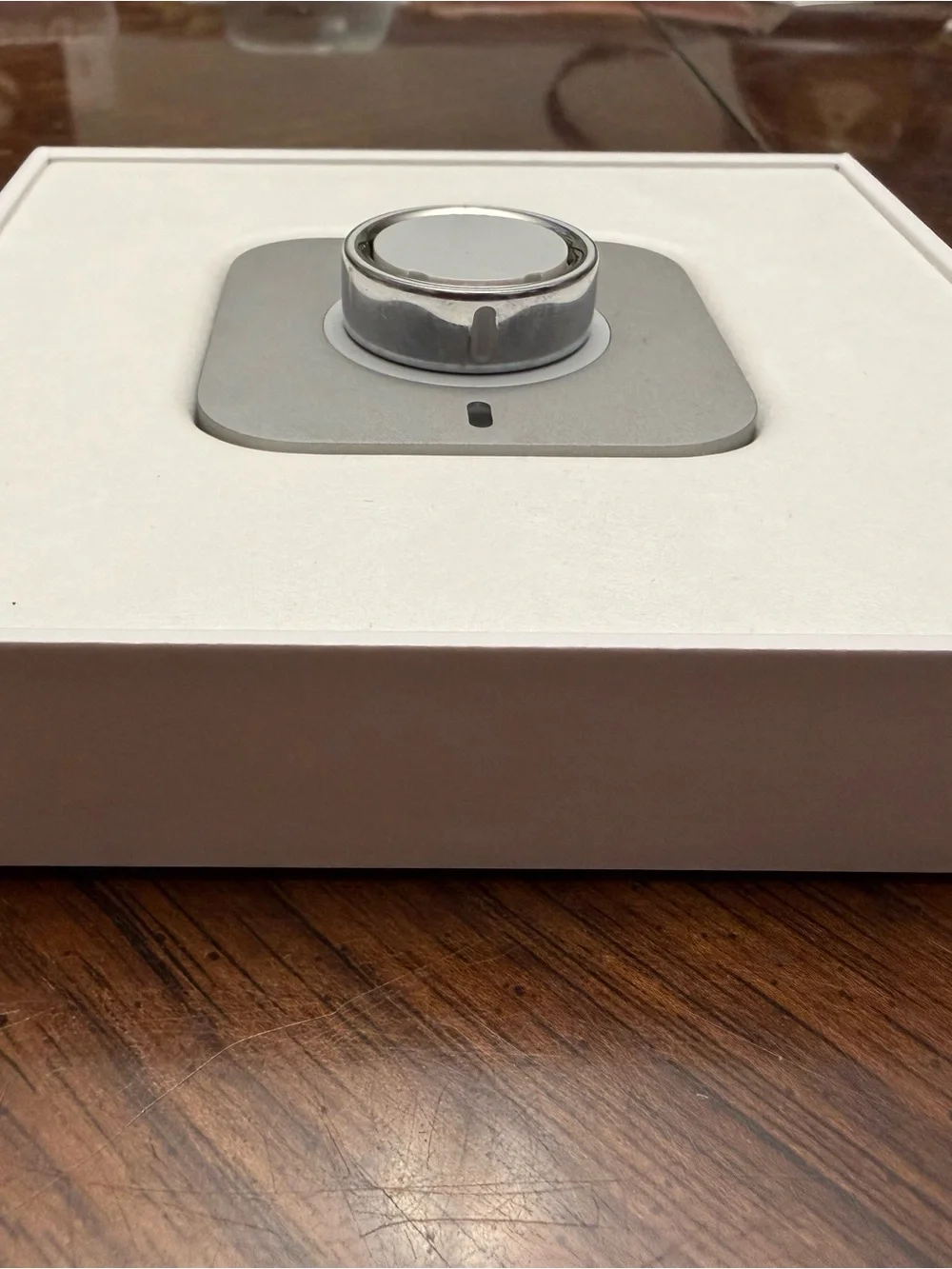 Oura Ring Charging Base in White and Silver